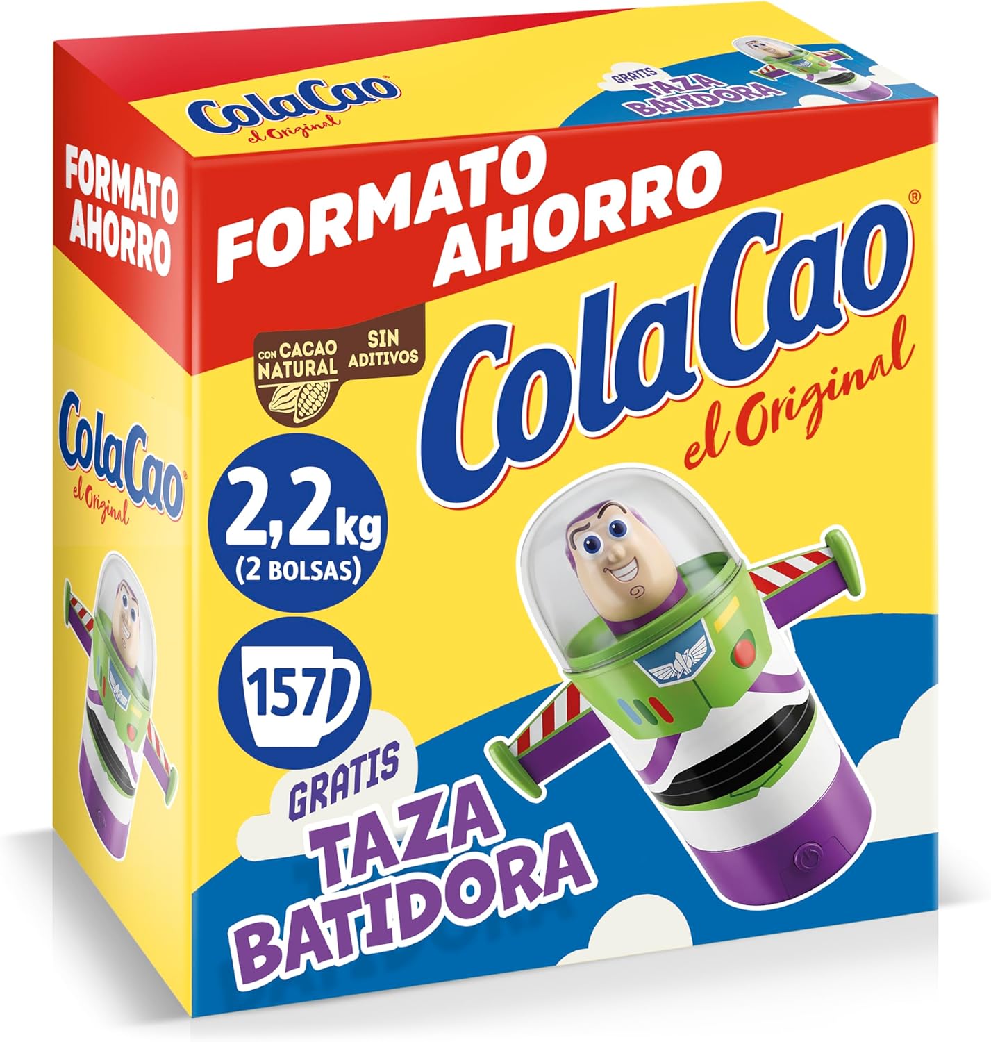2,2kg de ColaCao con taza batidora Buzz Lightyear de regalo por 16,99€