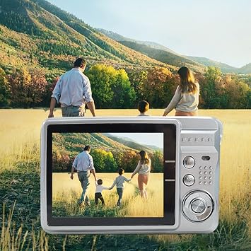 Digital Camera, 4K Autofocus HD 2.7 Inch TFT Screen 8X Zoom 44MP Digital Camera Anti Shake Compact Camera for Kids Beginners Teenagers Travel Photography Vlogging