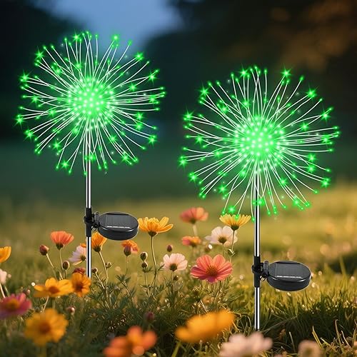 Miniatura 9 de Luces de jardín al aire libre, paquete de 2, 120 luces LED solares de jardín, luces de hadas al aire libre impermeables, luces solares decorativas