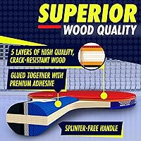 Vista 3 de NIBIRU SPORT Professional Ping Pong Paddle Sets - 2 Player or 4 Player Table Tennis Paddles, Retractable Net, Pingpong Balls and Carry Bag Storage