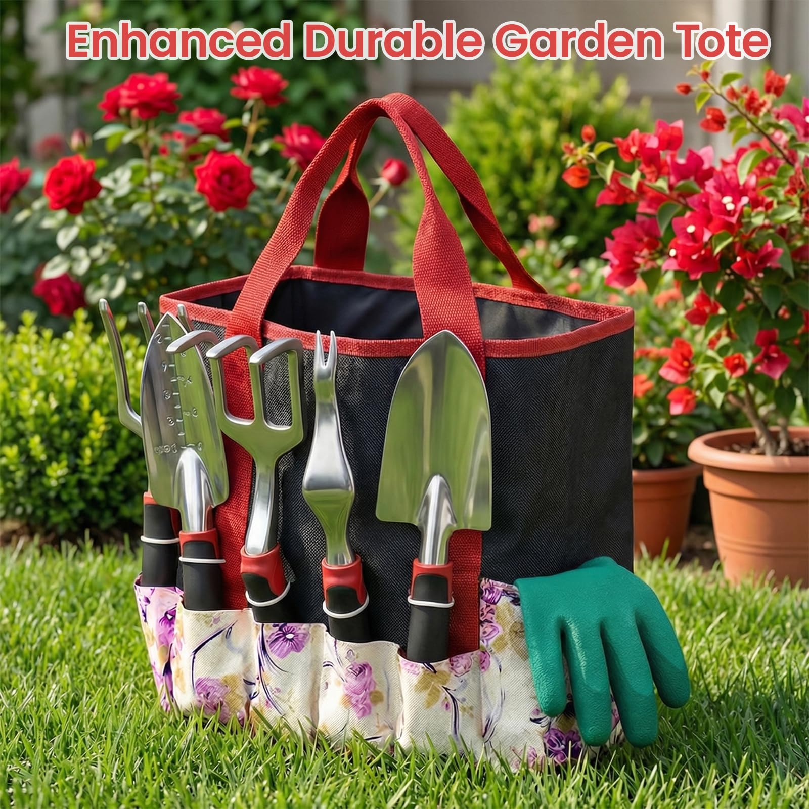 Juego de herramientas de jardín Tudoccy de 83 piezas, juego de herramientas suculentas incluidas, herramientas de jardinería de aluminio resistente para jardinería, herramientas de mango ergonómico,