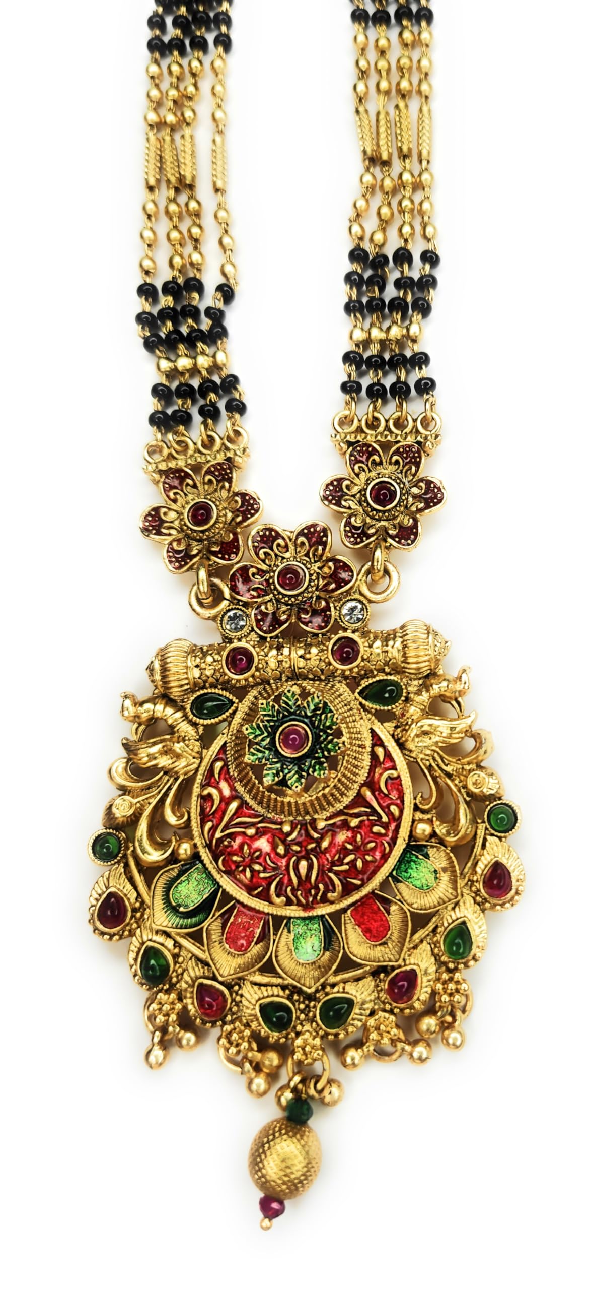 SHARVARI IMITATION JEWELLERY JEWELLERY Handcrafted Designer 36 Inch Long Brass Gold Plated Mangalsutra For Women (Design 6) (B0DBQXHQNN) Amazon Price History, Amazon Price Tracker