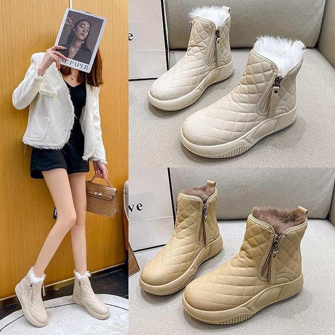 Ealthsn Womens Martin Winter Leather