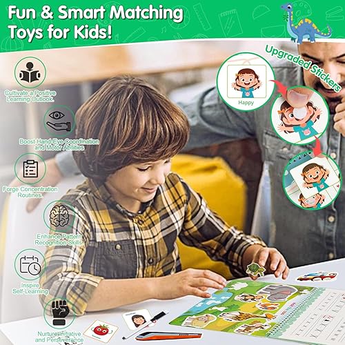 Miniatura 5 de NASHRIO Montessori - Libro ocupado de 24 temas para niños pequeños de 3 a 5 años, actividades de aprendizaje preescolar atractivas para viajes