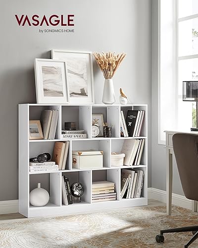 Miniatura 2 de VASAGLE Librería, estantería, unidad de almacenamiento independiente, 11 compartimentos abiertos, usados horizontalmente, verticalmente, boca abajo,