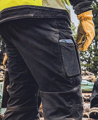 TRUEWERK Men's Work Pants - T2 WerkPant, Water Resistant, Windproof, Double-Woven Softshell, 4-Way Stretch, 9 Pockets