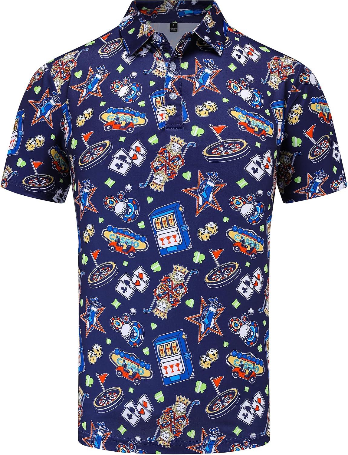 Men's Golf Polo Shirts Funny Golf Shirts for Men Performance Moisture Wicking Quick Dry Athletic Short Sleeve Shirts image 2
