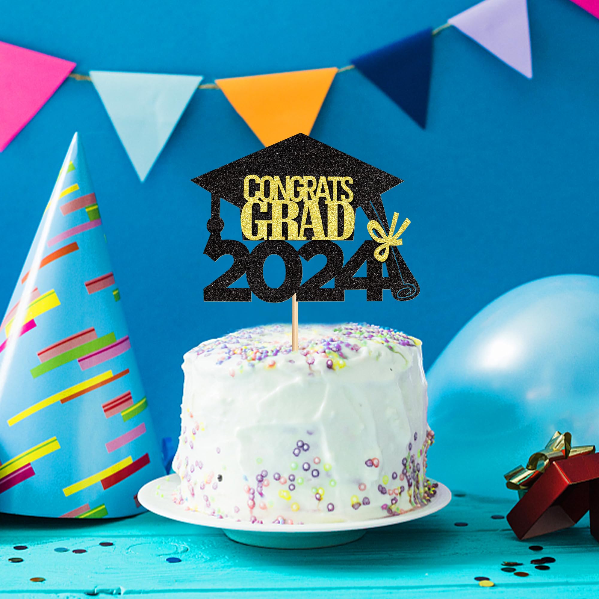 1 Lot De Décorations De Gâteau De Remise De Diplôme 2023 À Paillettes