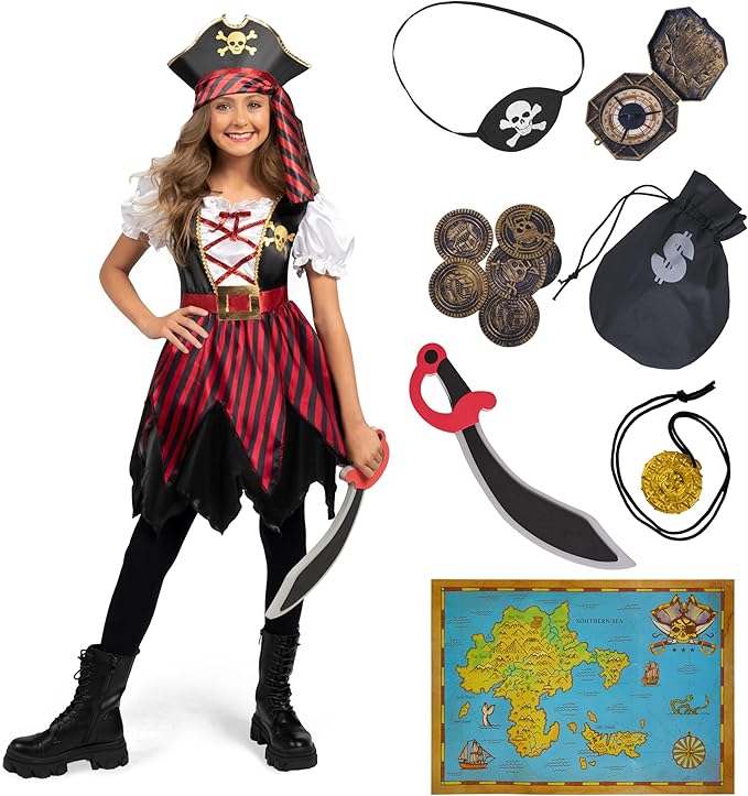 Disfraz de Pirata para Niñas Spooktacular Creations miniatura 3