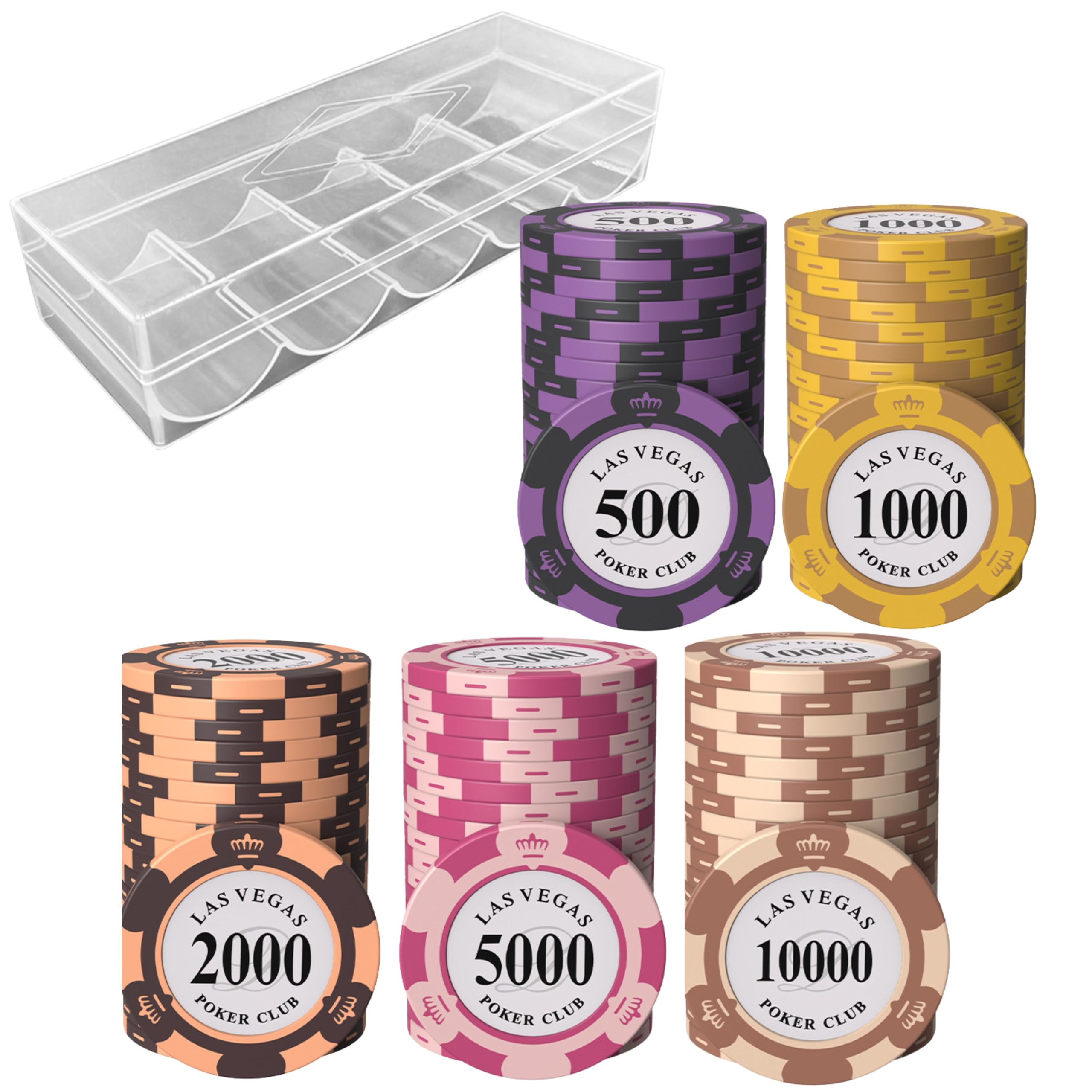 Amazon | East Leaf ポーカーチップ カジノチップ クレイ製 メタル