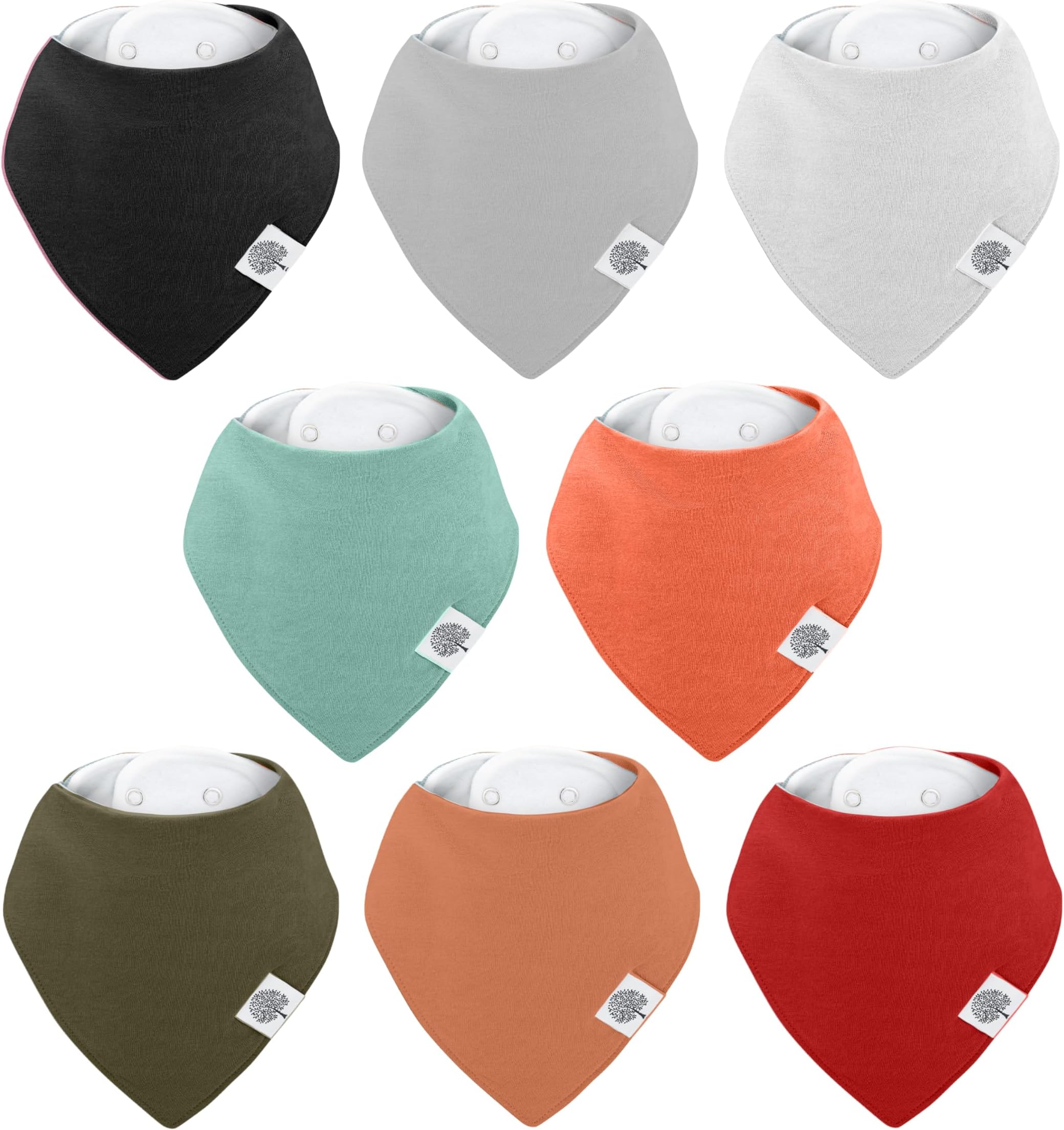 Parker Baby Co. Bandana Drool Bibs for Baby Boys & Girls, 8-pack - Estes