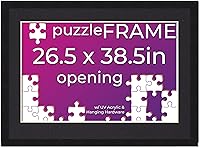 Vista 60 de Poster Palooza Kit de marco de rompecabezas de 20 x 30 pulgadas, incluye hojas de pegamento para rompecabezas, marco de rompecabezas de madera negra