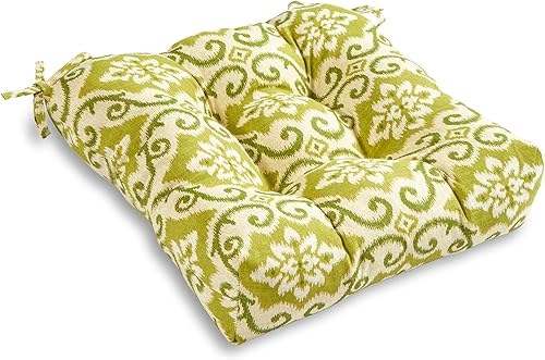 South Pine Porch Shoreham Ikat - CojĂn para asiento (20.0in), color verde South Pine Porch Shoreham Ikat - CojĂn para asiento (20.0in), color verde