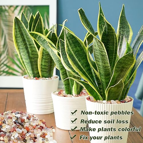 Miniatura 4 de Halatool Crystal Pebbles - Bolsa a granel de 6 libras de 0.27 a 0.79 pulgadas, piedra pulida decorativa de grava de acuario natural, adecuada para