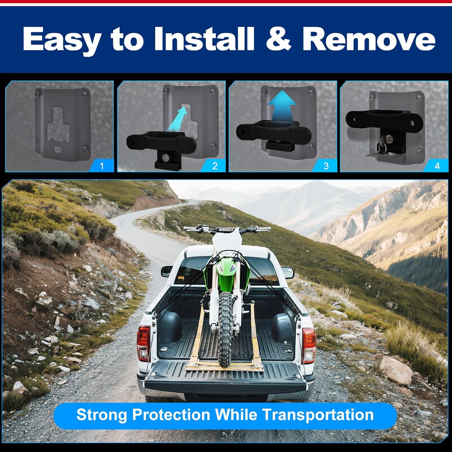 Custom-fit 4Pack Tie Down Anchors Cleats for Ford F150 F250 F350 2026 2025-2015 Truck Heavy Duty Steel Truck Bed Tie Down Cleats Link Kit Replacement Accessories #FL3Z-99000A64-B - Image 4