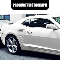 Vista 4 de ZKFAR ZACT04-SI - 2 piezas de cubierta de salida de aire para capó del motor, calcomanías de ventilación de malla lateral de automóvil, 8.6 x 3