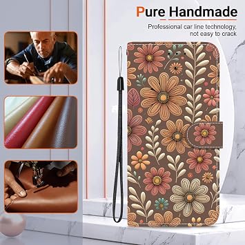 Colorful Retro Case for Infinix NOTE 12 G96/X670,Retro Floral Bouquet Designed PU Leather Folio Case for Women Girls Girly Pretty Kawaii Wallet Case with Card Holder for Infinix NOTE 12 G96/X670