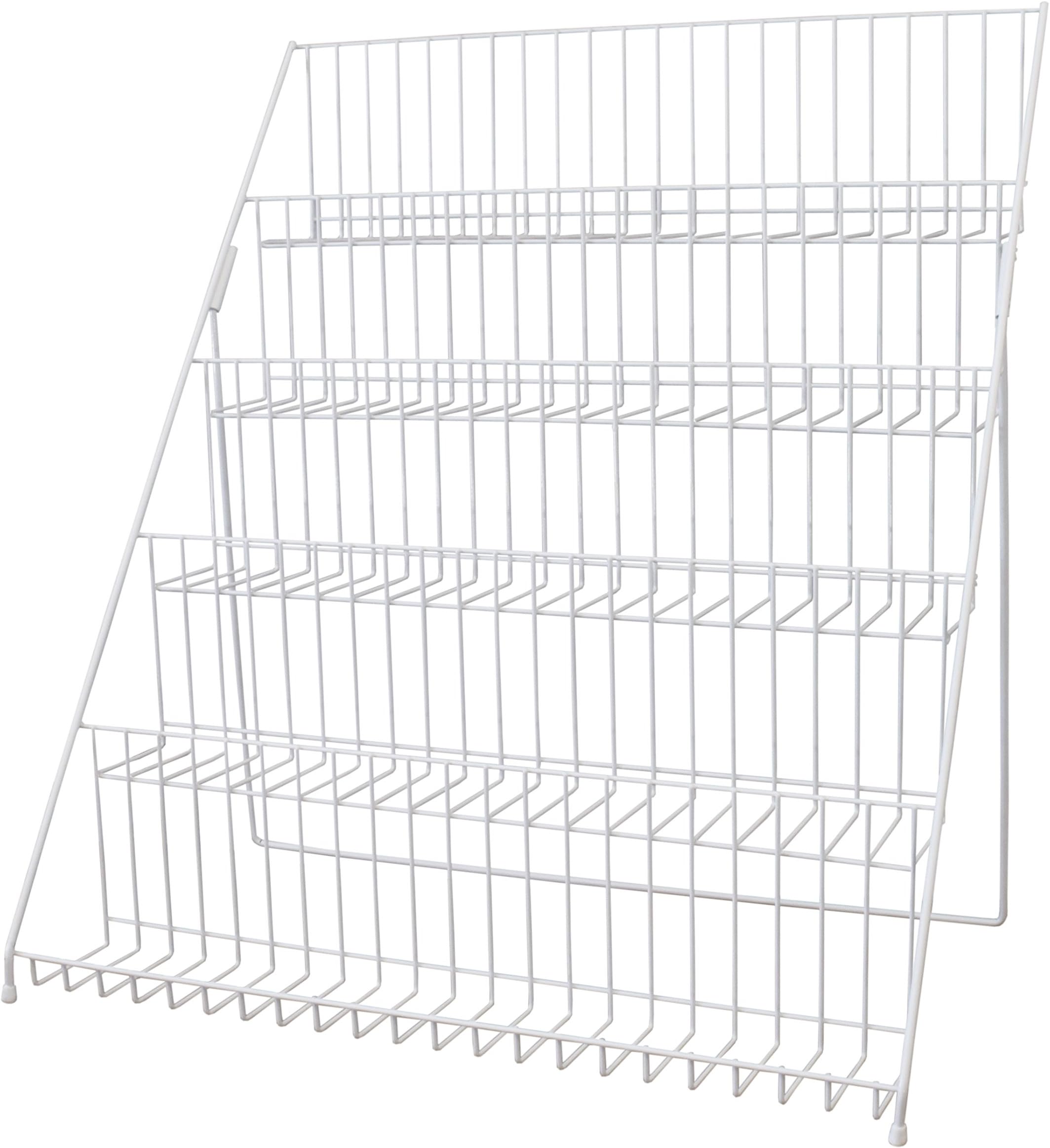 Greeting card display stand, folding, lightweight White