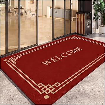 Custom Commercial Doormat with Logo, Personalized Customized Rugs, Commercial Entrance Mat with Non-Slip Rubber Backing, Washable Indoor Outdoor Welcome Mat for Business, Hotel, Office, Home