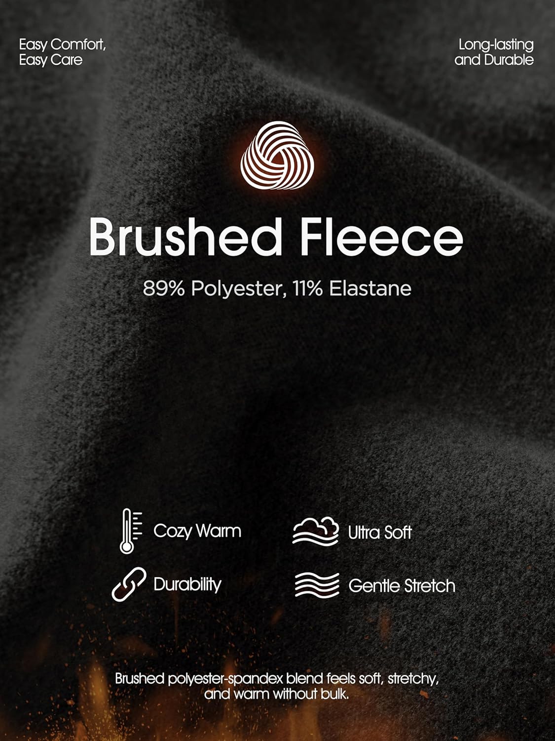 ODODOS Women's Brushed Fleece Straight Leg Pants – Cozy Warm High Waisted Relaxed Lounge Sweatpants with Pockets, 29" Inseam - Image 6