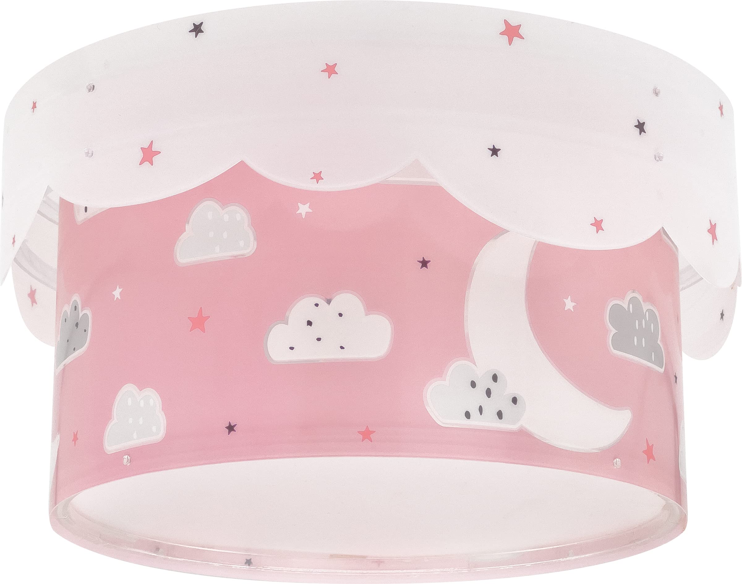 Dalber Plafonnier Enfant Moonlight Lune & Étoiles Vert – Lustre Chambre Enfant – Ø E27 – Ambiance Douce & Magique