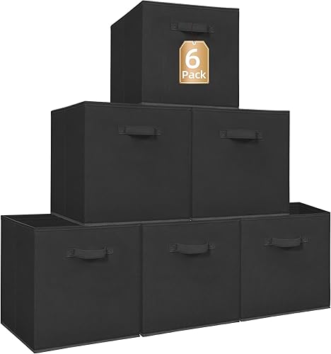 Miniatura 19 de STORAGE MANIAC Cubos de Almacenamiento, Contenedores de Almacenamiento Plegables de 11 Pulgadas con Asas, Paquete de 10 Contenedores de Tela