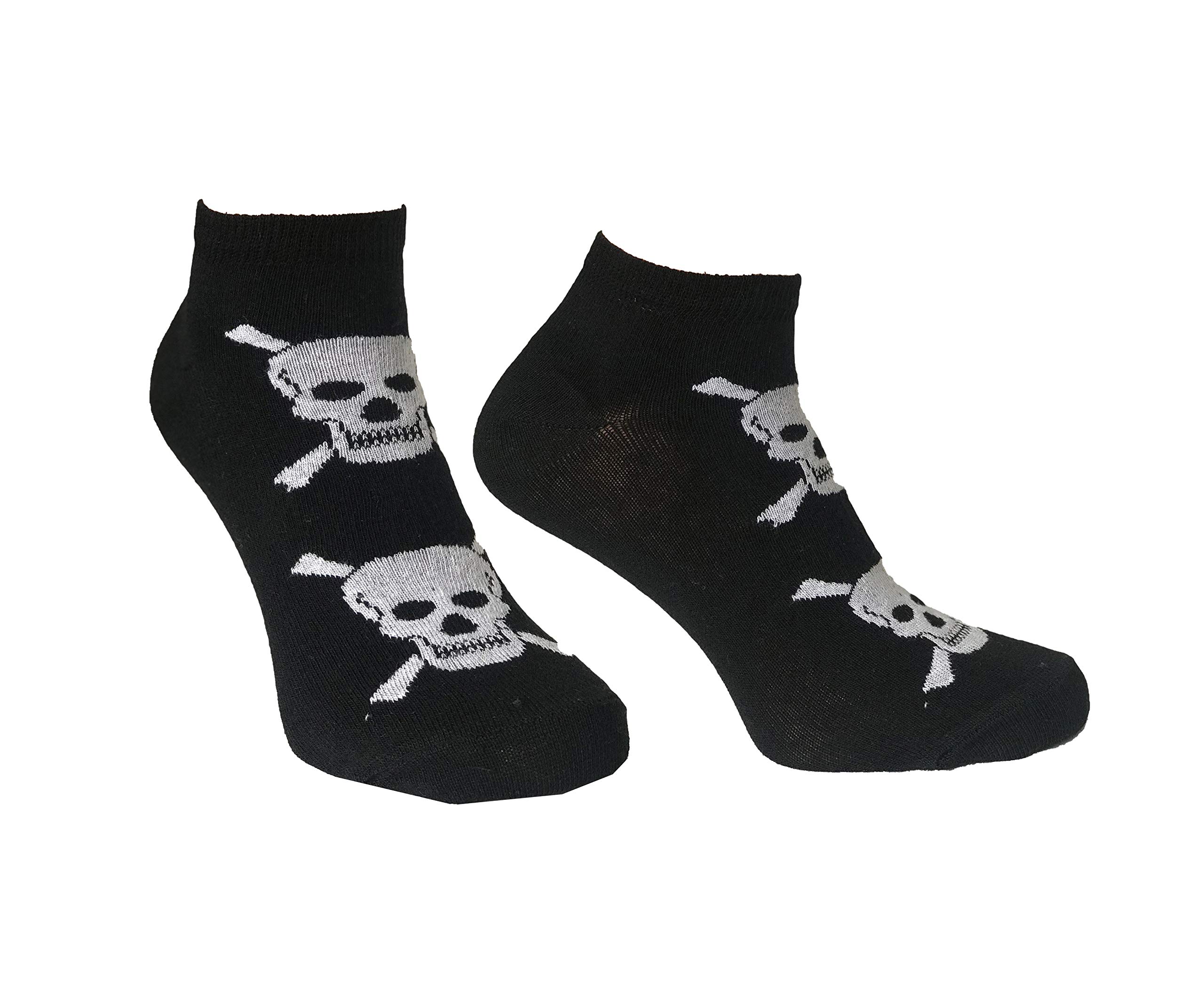 Gothic & Halloween Comfy Spooky Funky Design Skull Trainer Socks