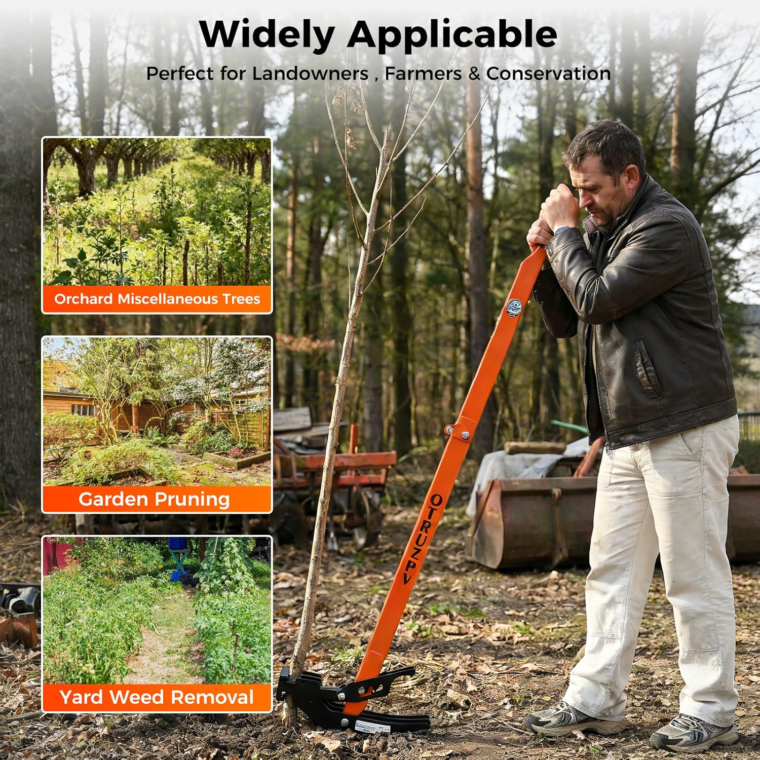 Heavy-Duty Sapling Puller Tool – High-Leverage Tree Puller for Roots 1/4"–2", Effort-Saving Manual Root Remover for Shrubs, Vines & Thorns, Eco-Friendly Weed Removal for Garden, Farm & Landscaping