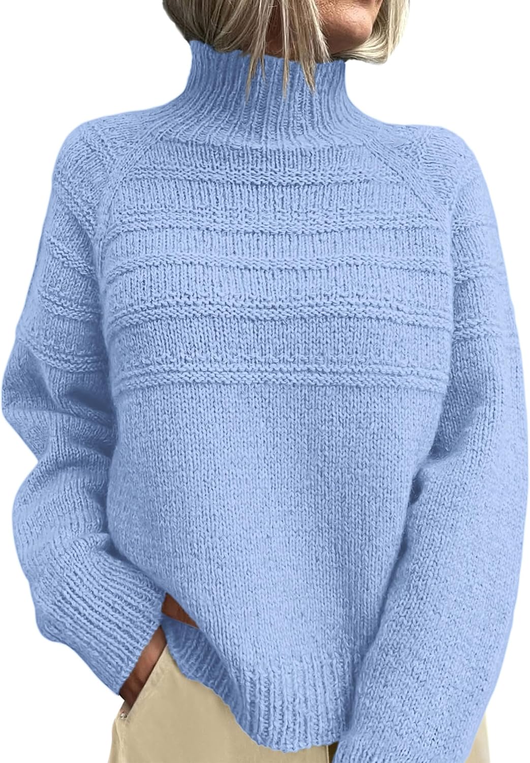 PRETTYGARDEN Women's Turtleneck Sweaters 2026 Fall Chunky Knit Pullover Long Sleeve Jumper Tops Trendy Winter Clothes