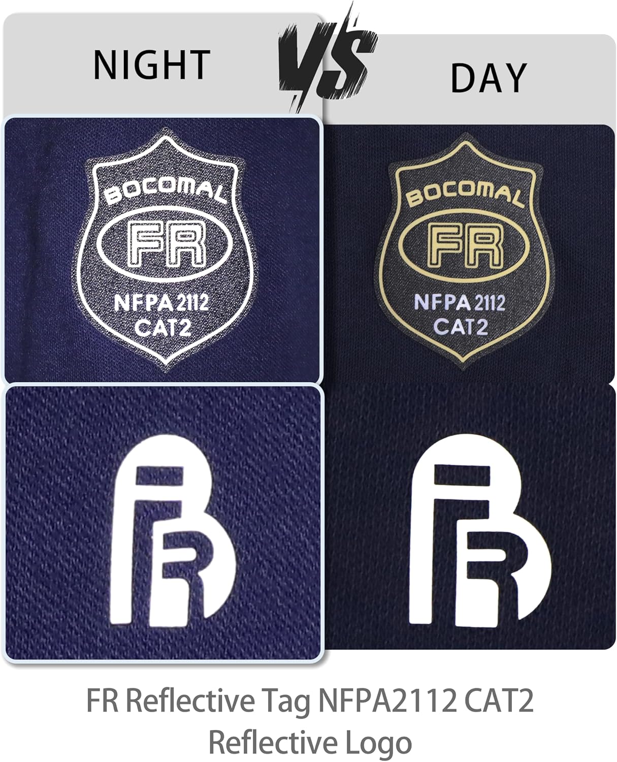 BOCOMAL FR Shirt 7oz Heavyweight Flame Resistant Shirts for Men Fire Retardant Long Sleeve Crew Work Shirts CAT2 - Image 5