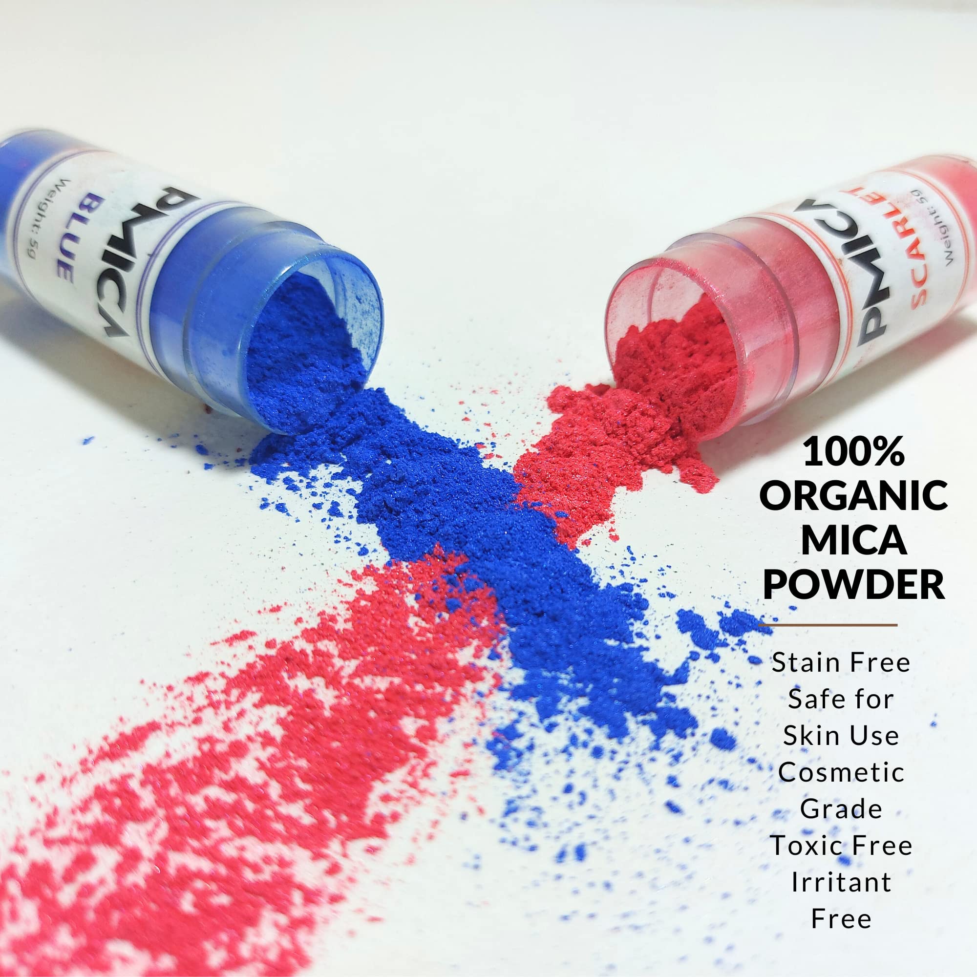 Buy Mica Powder for Epoxy Resin, Set of 24 Colors 0.18oz (5g) of