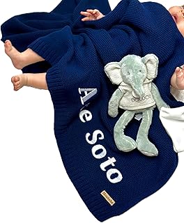 Monbebe Personalized Baby Blanket with Name | Custom Newborn Gift | Embr...