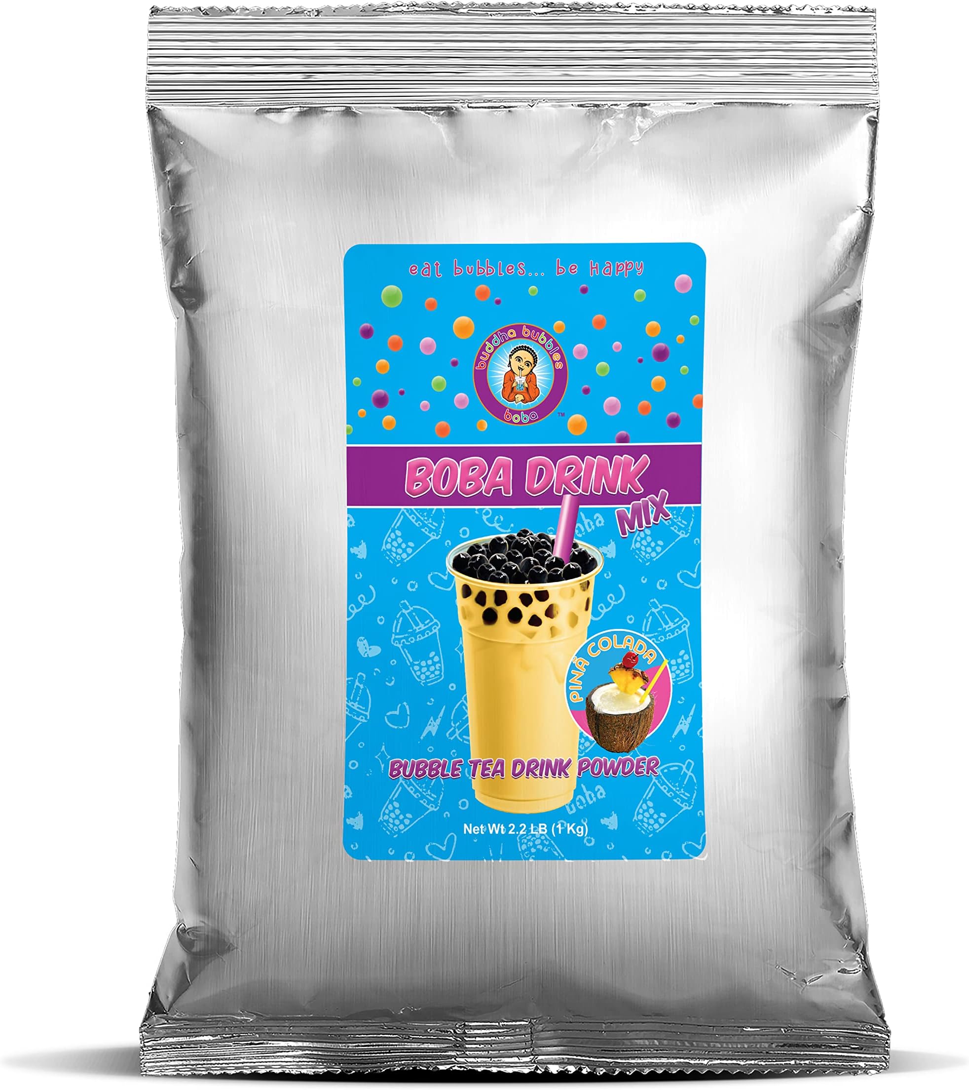 Premium PINA COLADA Boba/Bubble Tea Drink mix Powder By Buddha Bubbles Boba 1 Kilo (2.2 Pounds) | (1000 Grams)