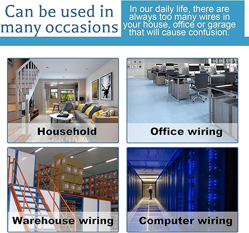 Miniatura 7 de Glarks 120 abrazaderas de alambre de nailon negro de 38 pulgadas para montaje de tornillo tipo R con 120 tornillos para kit de cable, conducto y