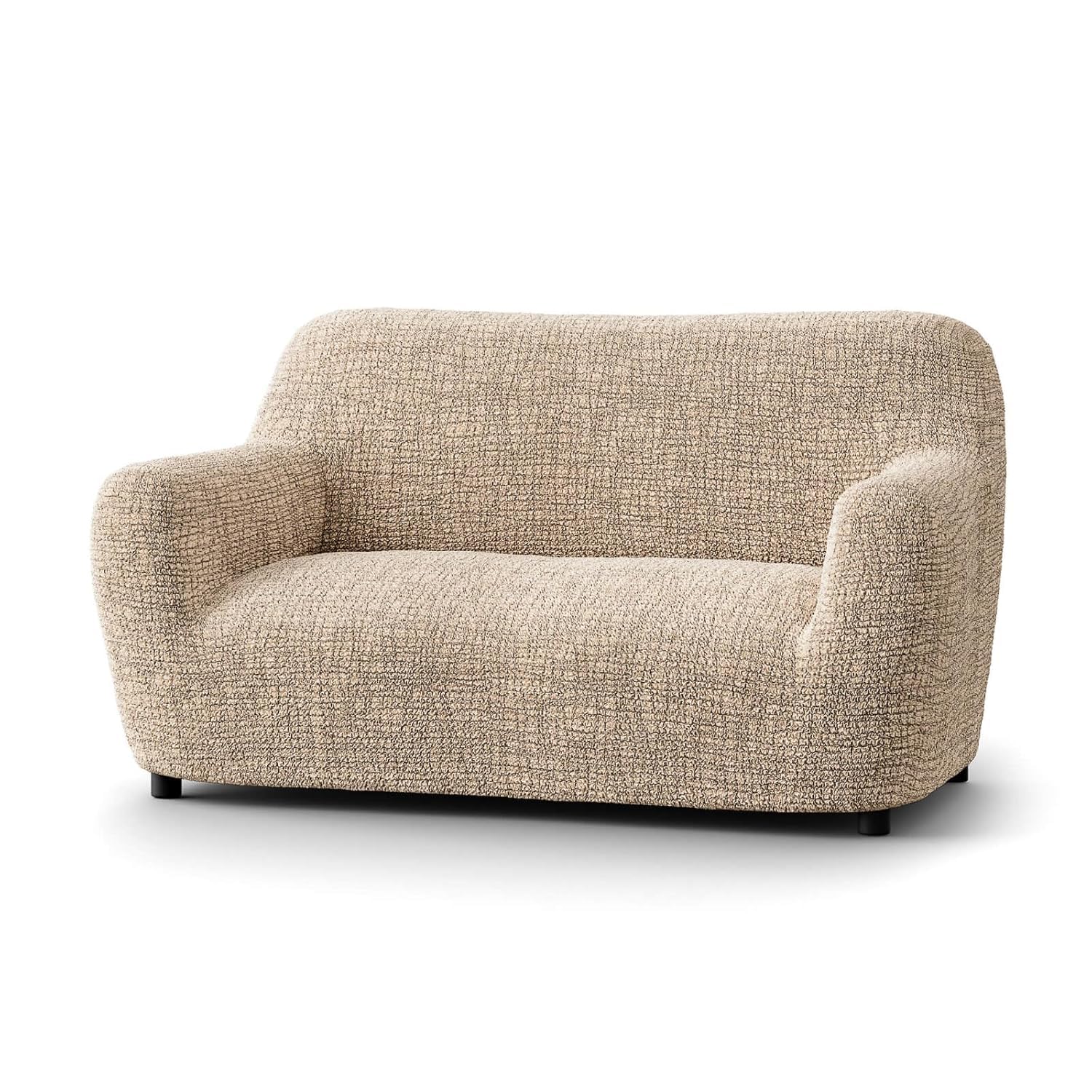 Bellissima Sofa Covers - Premium Luxury Microfibra Printed Bellissima Sofa Covers - Stretchable Sofa Cover 2 Seater Fully Covered Slipcover, Imported from Italy (Graffio Beigne)-image-40