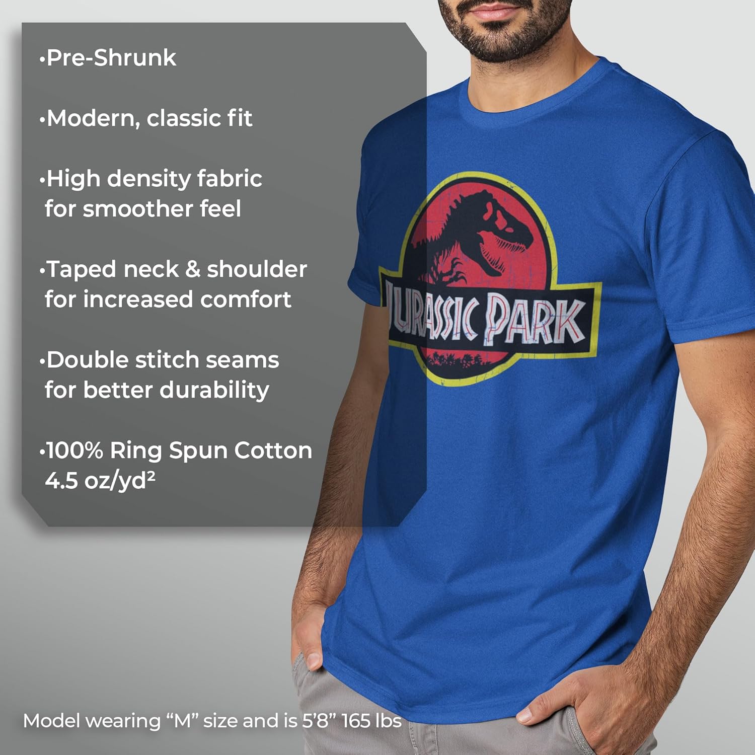 Jurassic Park Mens Jurassic Park Men's Classic Movie Logo T-Shirt - Image 6