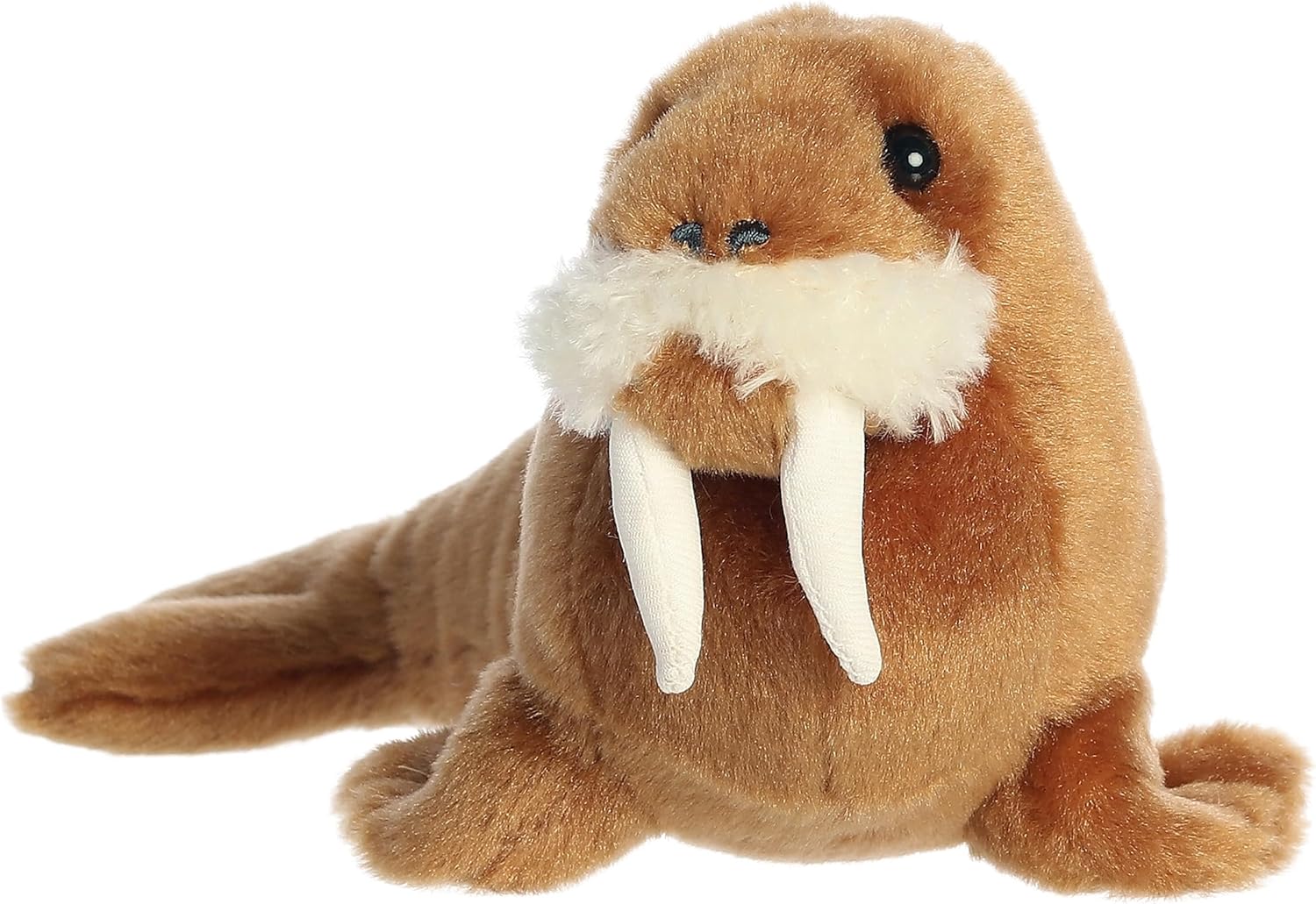 Aurora® Adorable Mini Flopsie™ Wallace Walrus™ Stuffed Animal - Mini Companions Ready for Playful Adventures - for Kids All Ages, Toddlers, Adults, and Families - Brown 8 Inches