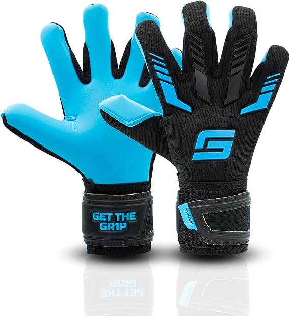 GRIPMODE Aqua Junior 2.0 Children's Goalkeeper Gloves with Large Catching Area Football Goalkeeper Gloves with 3 mm Griptec Latex for Extra Grip Size 4-6