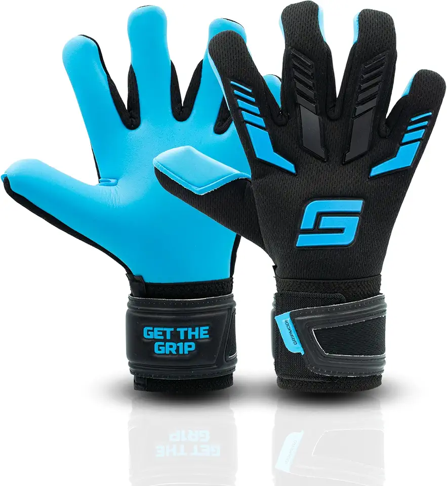 GRIPMODE Torwarthandschuhe Kinder Aqua Junior 2.0 - Torhüter Handschuhe mit großer Fangfläche - Fußball Torwarthandschuhe mit 3 mm Griptec Latex für zusätzlichen Grip - Größe 4-6