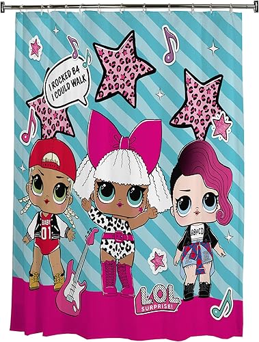 Miniatura 10 de Franco Cortina de ducha de tela decorativa para baño, 72 x 72 pulgadas, Baby Shark