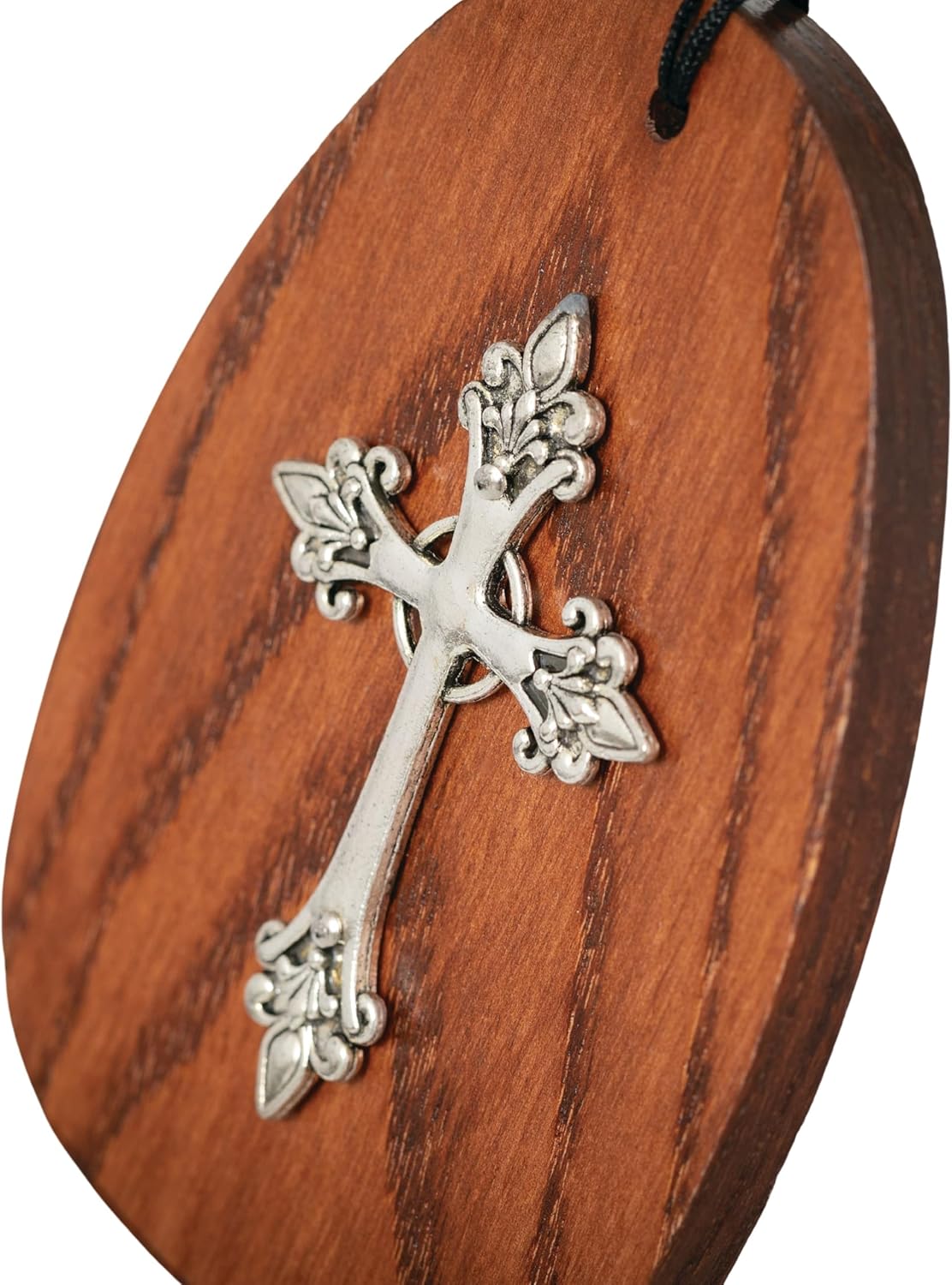 Woodstock Chimes Cross Wind Chime for Outside, Garden, Patio, Porch and Outdoor Decor (25'') Silver Amazing Grace Medium (AGMCR)