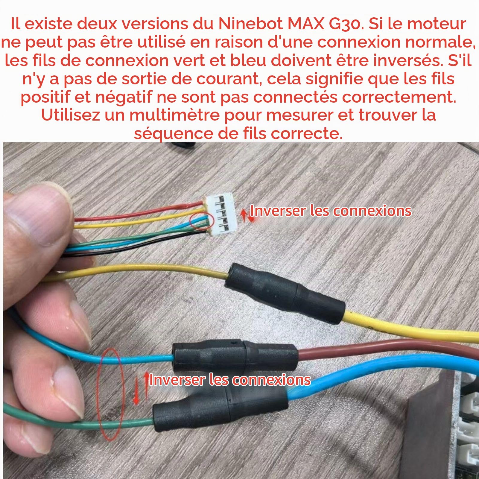 BuyWeek Roue de Moteur de Moyeu de Scooter Électrique pour Ninebot MAX G30, 48V 350W Moteur d'Entraînement de Roue Arrière de Trottinette Électrique