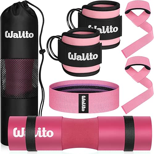 WALITO 8Pcs Barbell Pad Set for Hip Thrust - Squat