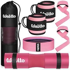WALITO 8Pcs Barbell Pad Set for Hip Thrust - Squat Pad Gym Accessories for Women with Bar Bad