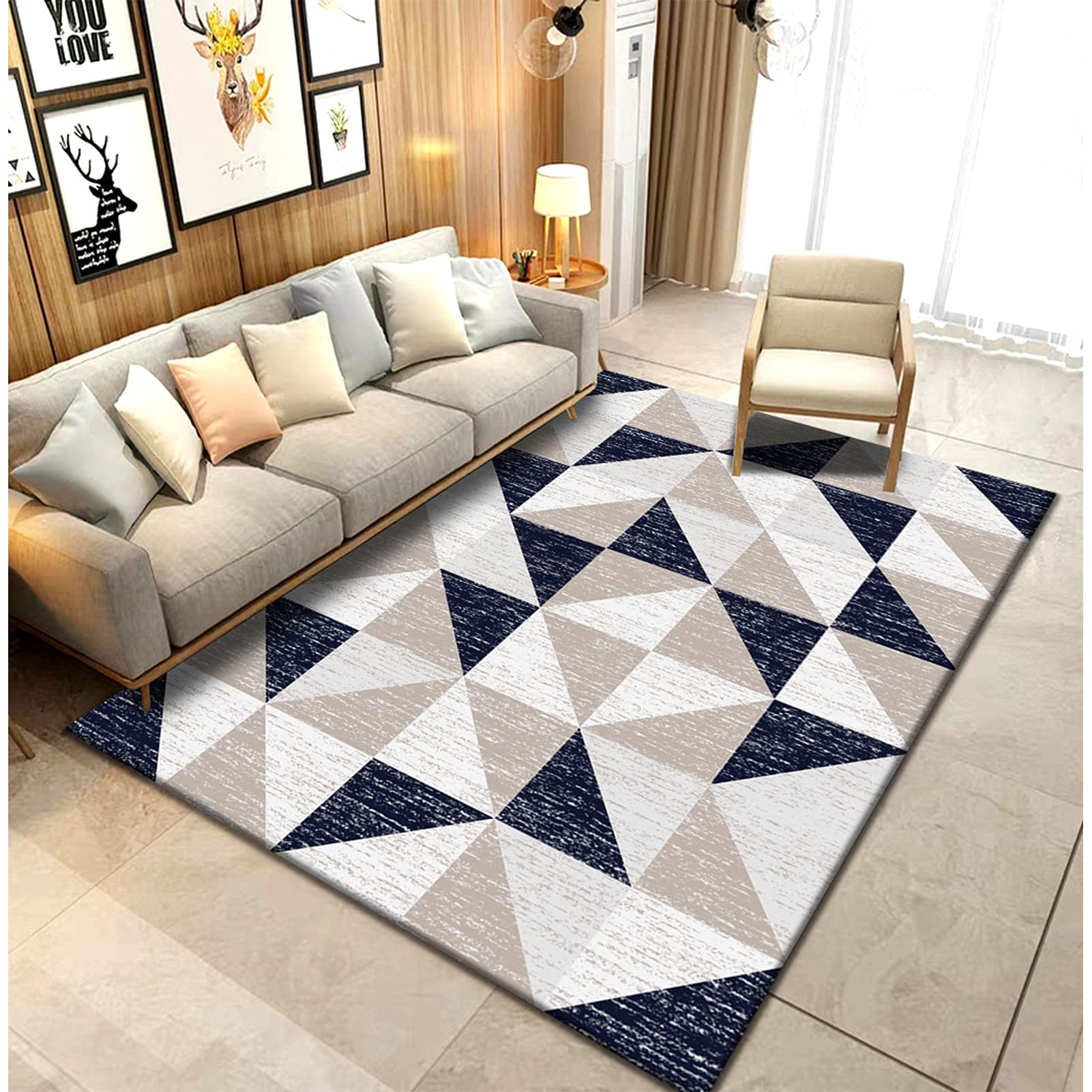 Memory Foam Soft Absorbent Coffee Table Carpet, Bedroom Non-slip Carpet, Skin-friendly Living Room Floor Mat, for Childrens Room and Living Room C5-31.4×47.2in