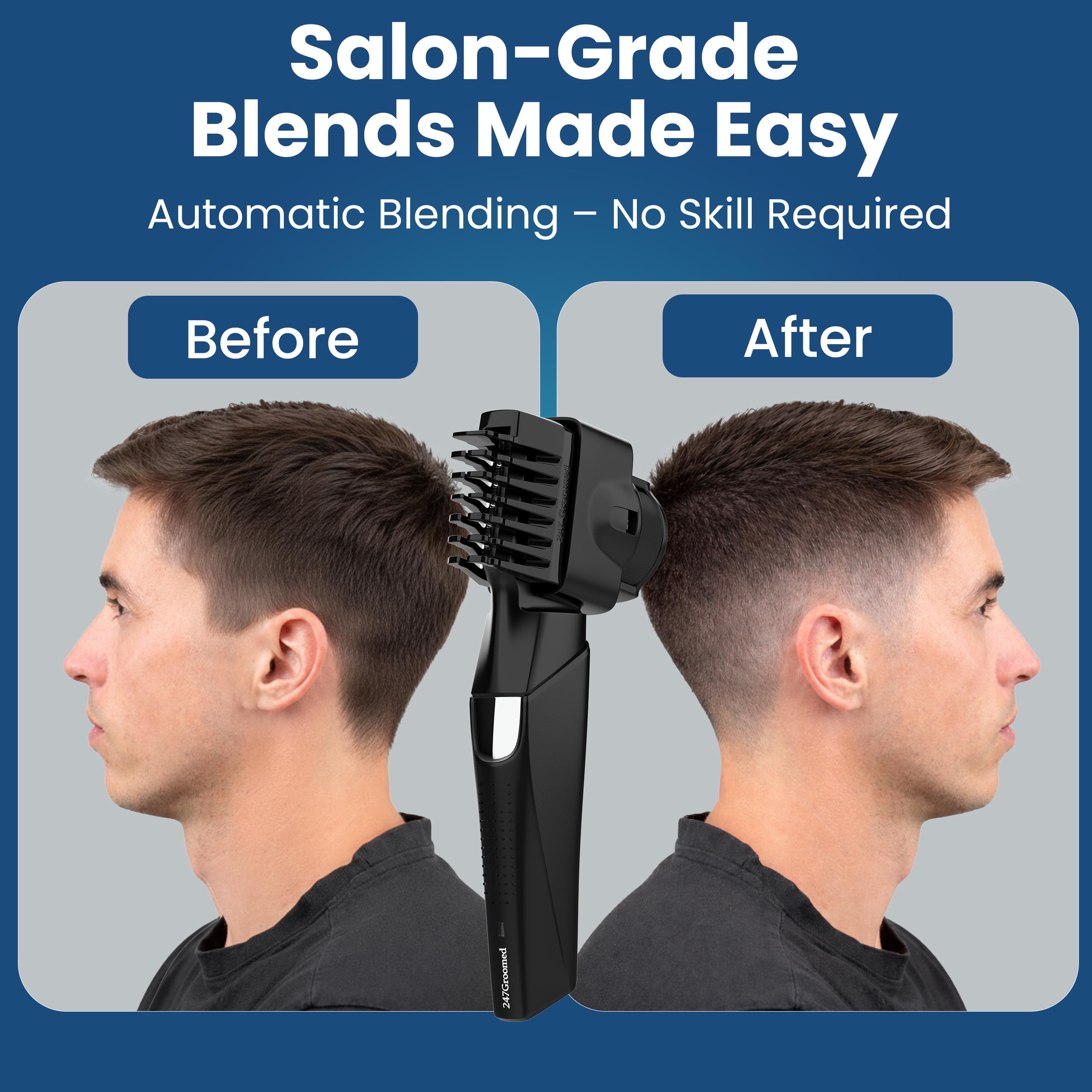 247 Groomed Self Haircut Trimmer for Men, Electric Hair Grooming Kit