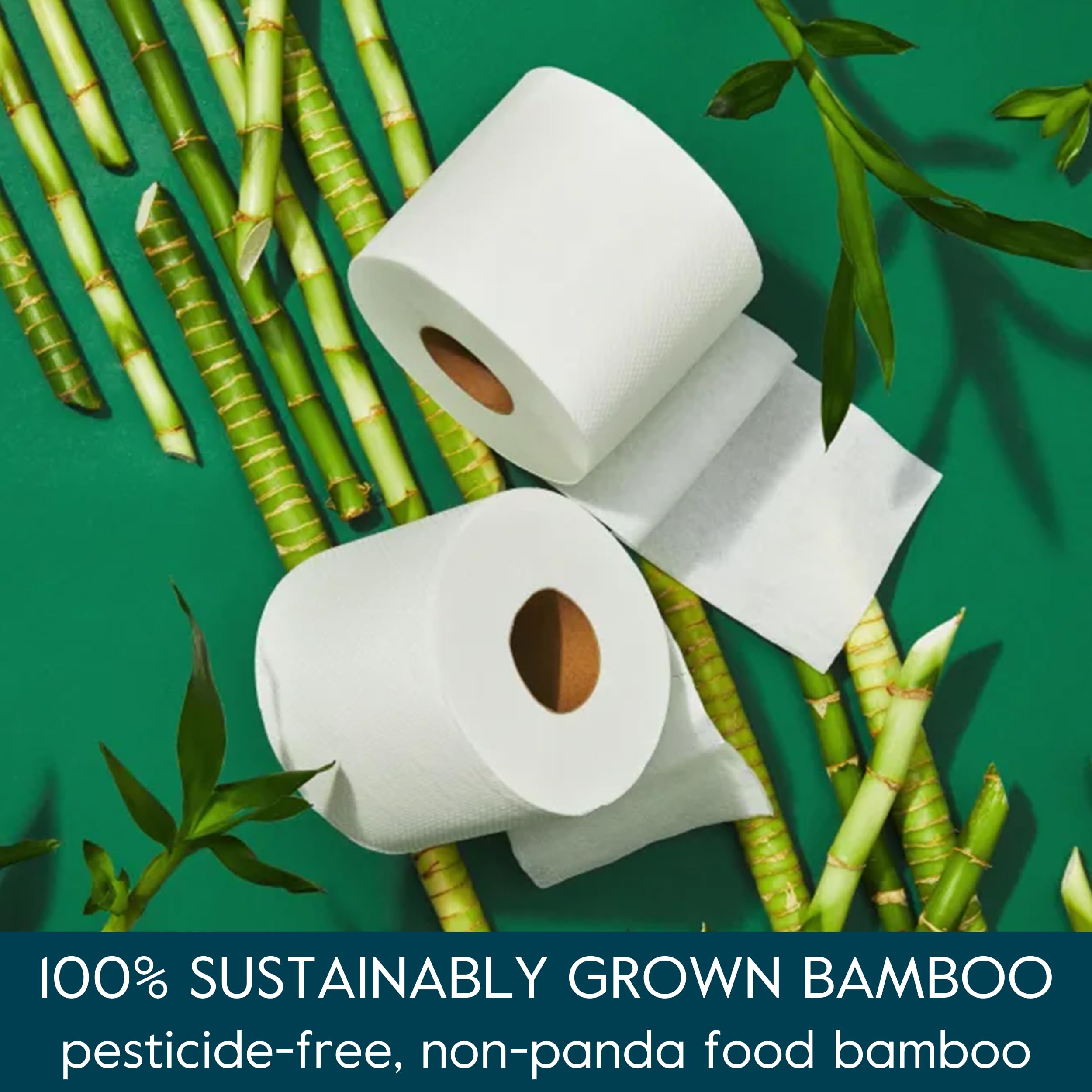 Grove Co. Papel higiénico de bambú sin árboles y seguro séptico, ultra suave, duradero y absorbente, hojas de 3 capas (1 rollo = 44.4 pies cuadrados) a granel (paquete de 18 rollos)
