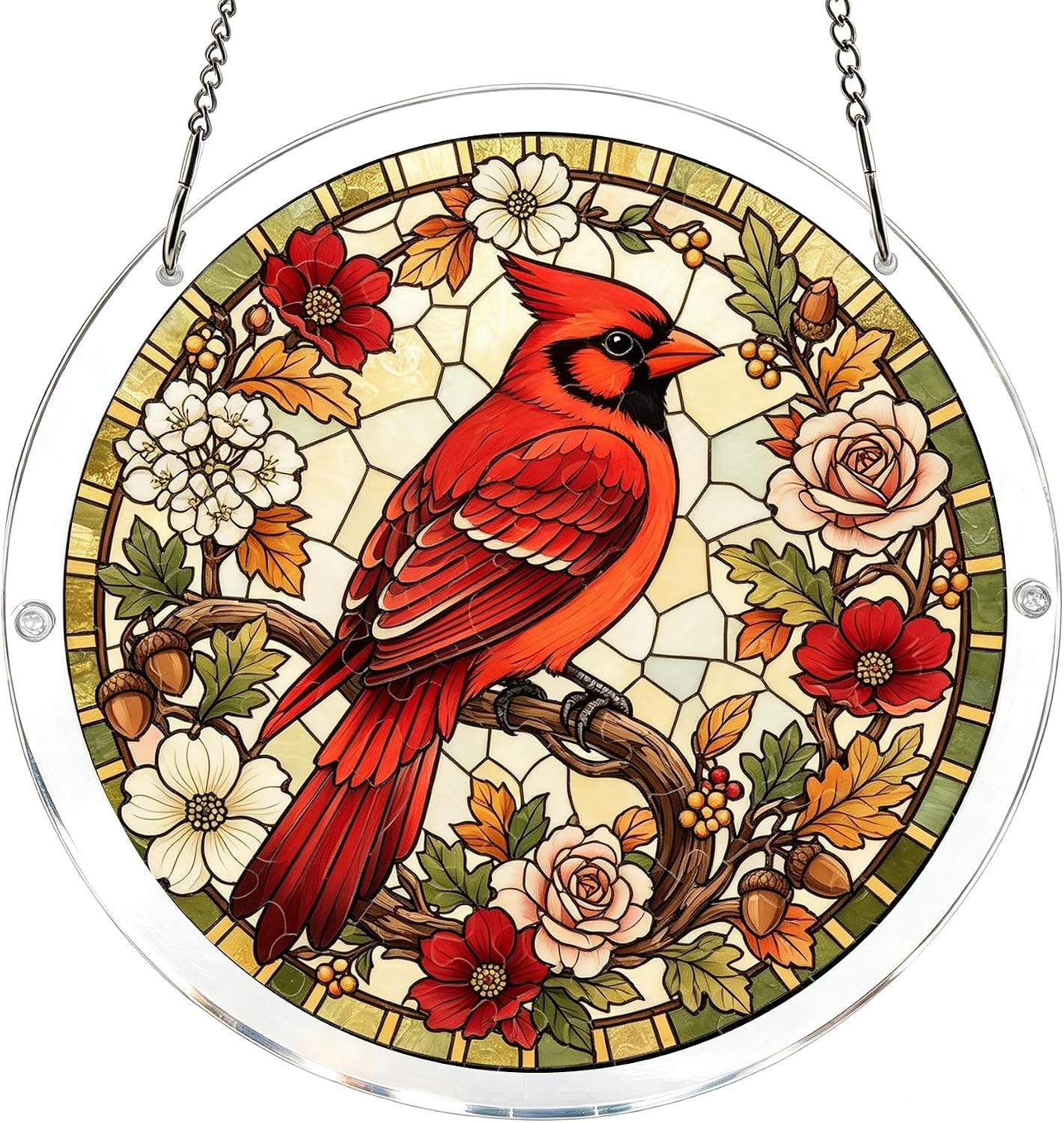 Acrylic Puzzle Suncatcher 83 Pieces, 7.87 inch DIY SunCatchers Puzzles Window Hanging, Emerald Flame Hummingbird Sun Catchers Puzzle, Home & Garden Decor, Gifts for Family Friends (Style C, 7.87inch)