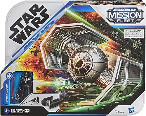 Miniatura 2 de STAR WARS Mission Fleet Stellar Class Darth Vader TIE Advanced Figura y vehículo a escala de 2.5 pulgadas, juguetes para niños de 4 años en adelante