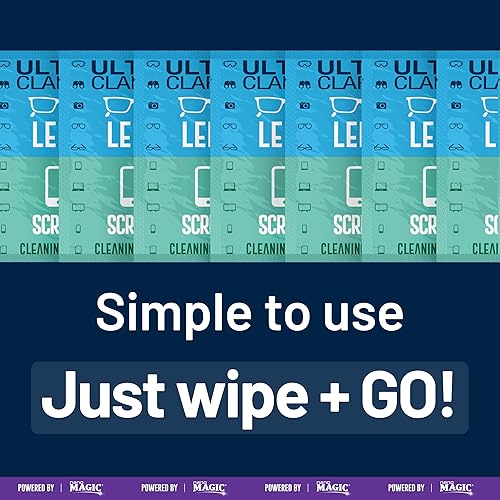 Miniatura 6 de ULTRA CLARITY Toallitas de limpieza para lentes de anteojos, paquete de 210, toallas húmedas, gafas, pantallas de teléfono y electrónicas,